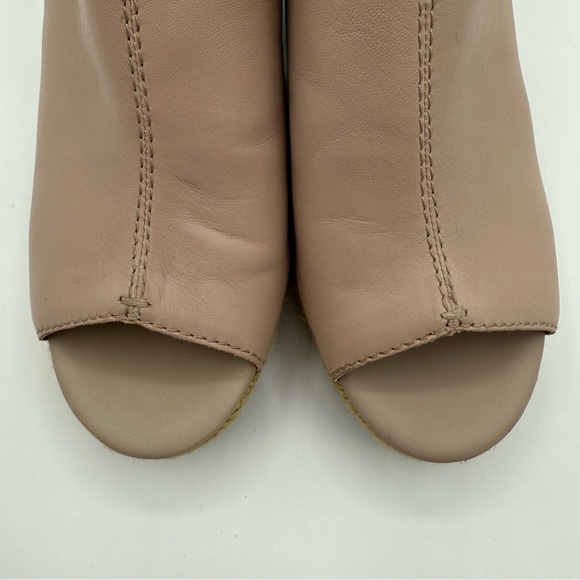 Geox Respira D Soleil Blush Pink Wedge Platform Espadrilles Peep Toes Size 38 - Picture 7 of 16